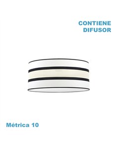 Pantalla Colgante Karla M10 Blanca/beis 60d Difusor Incluido