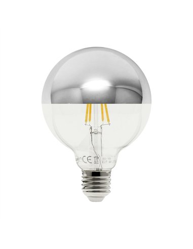 Bombilla 10w 4000k E27 Globo Reflector Cromo 17,5x12,5x12,5 Cm