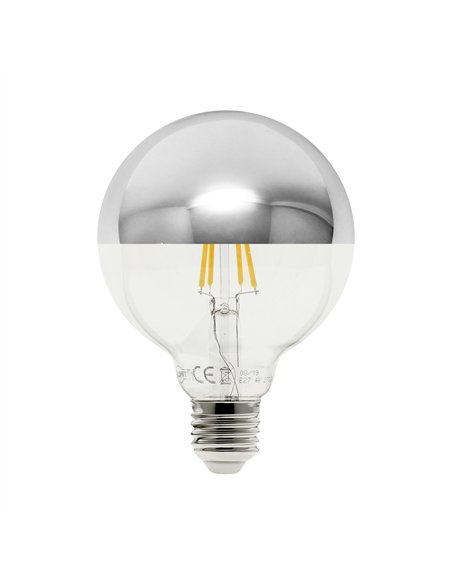 Bombilla 10w 4000k E27 Globo Reflector Cromo 17,5x12,5x12,5 Cm