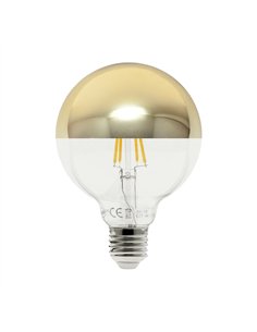 Bombilla 10w 4000k E27 Globo Reflector Dorado  950lm 17,5x12,5x12,5 Cm