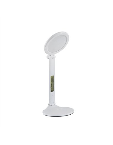 Flexo Hope 7w 3000-4000-6000k Blanco 40x16,5x18,5cm 525lm  Inte.regulable, Tactil, Plegable, Temp+hora+calendario