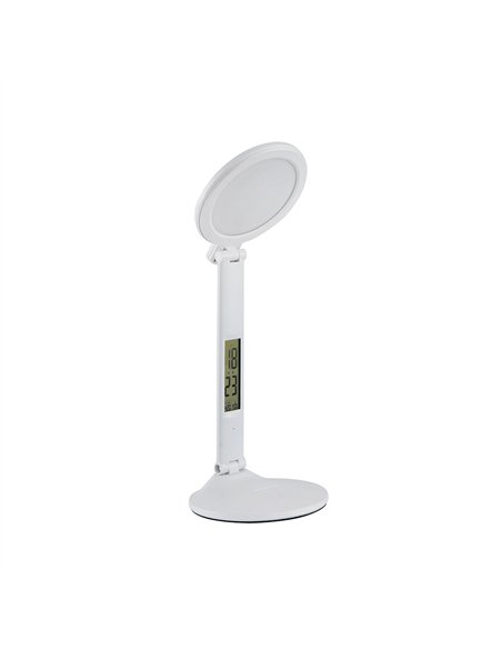 Flexo Hope 7w 3000-4000-6000k Blanco 40x16,5x18,5cm 525lm  Inte.regulable, Tactil, Plegable, Temp+hora+calendario