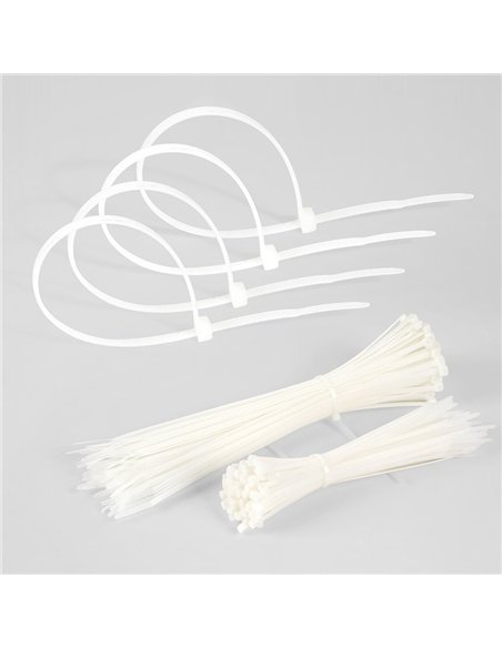 Bolsa 100 Bridas Util Blancas 4,8x370mm. 100% Nylon 66 Resistentes Y Duraderas