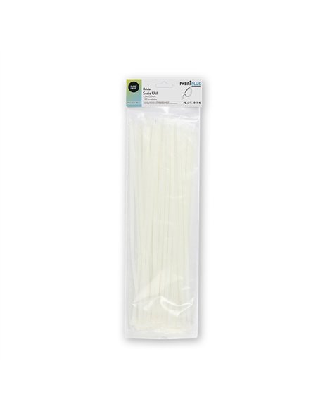 Bolsa 100 Bridas Util Blancas 4,8x430mm. 100% Nylon 66 Resistentes Y Duraderas