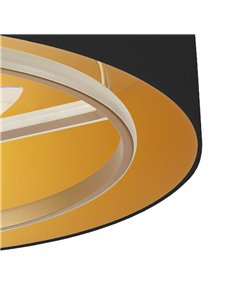 Ventilador Dc Anuska 60w Negro/oro-oro 70d 8 Aspas 6 Veloc. 5100lm 3 Colores Remoto,memoria,Reg.Intensidad,temporizador 2