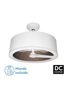 Ventilador Dc Tatiana 110w Blanco/oxido 3 Aspas 62d 3000-4000-6000k 9350lm Remoto,memoria,temporizador