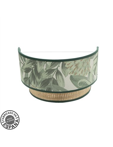 Aplique Congo 1xe27 Verde-natural 17x30x15 Cm