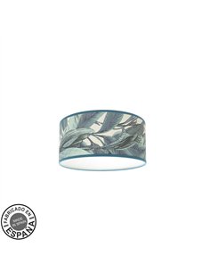 Plafon Argel 3xe27 Hoja Azul 15x30x30 Cm