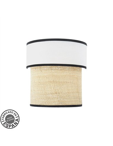 Aplique Camboya 1xe27 Blanco/natural 30x30x12cm