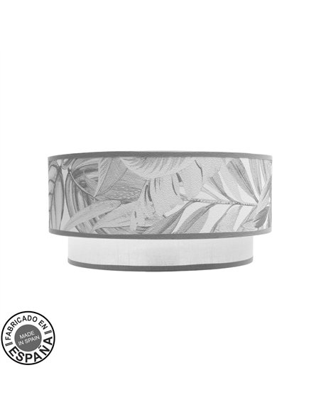 Aplique Camerun 1xe27 Blanco/gris 17,5x30x15cm