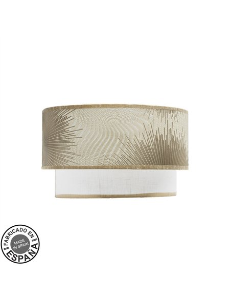 Aplique Nepal 1xe27 Blanco/oro 17,5x30x15 Cm