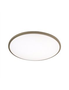 Plafon Eglon 36w 3000-4000-6500k Blanco/Cuero 3528lm 6,5x39x39cm C/remoto Y Reg.intensidad