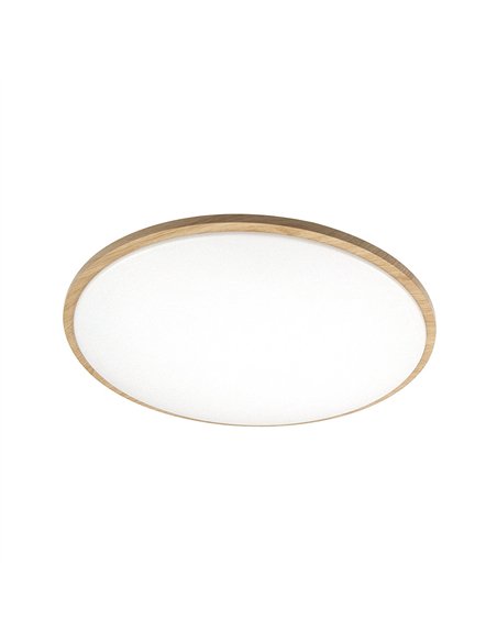 Plafon Eglon 36w 3000-4000-6500k Blanco/Madera 3528lm 6,5x39x39cm C/remoto Y Reg.intensidad