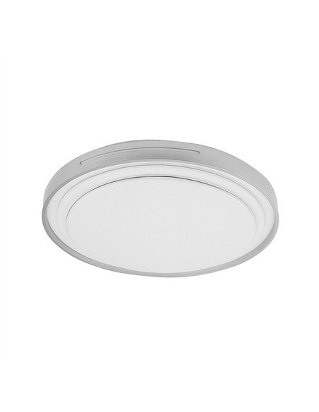 Plafon Argus 36w 3000-4000-6500k Blanco/Plata 3528lm 7,5x39x39cm C/remoto Y Reg.intensidad