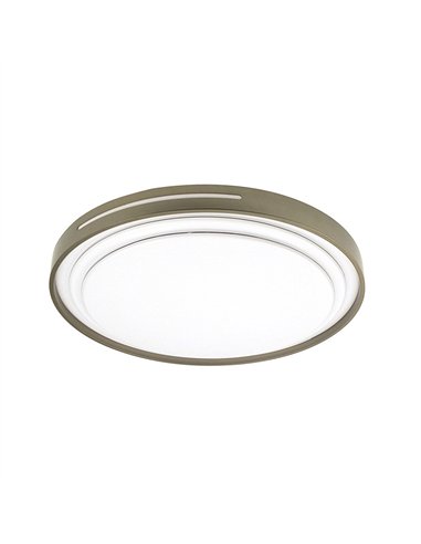 Plafon Argus 60w 3000-4000-6500k Blanco/Cuero 5880lm 8x49x49cm C/remoto Y Reg.intensidad
