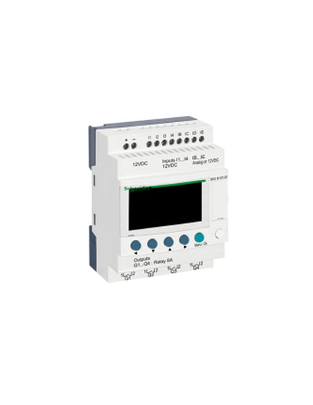 ZELIO II 8E/4R 12CC RELOJ PANTALLA