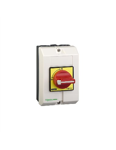 INT. 3P 10A CDO.ROJO IP65 CAJA PLASTICA
