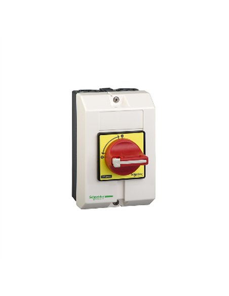 INT. 3P 10A CDO.ROJO IP65 CAJA PLASTICA