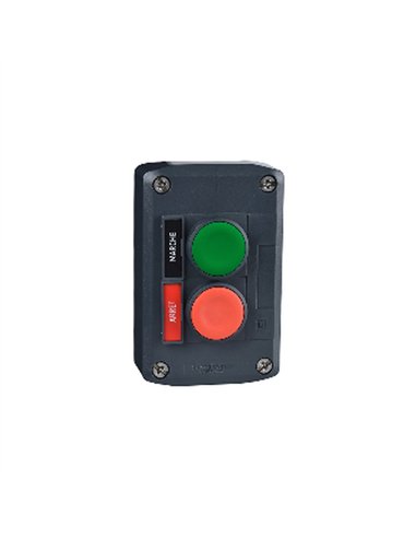 CAJA 2 PULS.VERDE-ROJO CON ETIQ.ARRET-MA