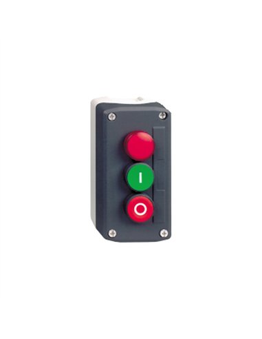CAJA 3 PULS-P.LUM.-PULS VERDE-ROJO