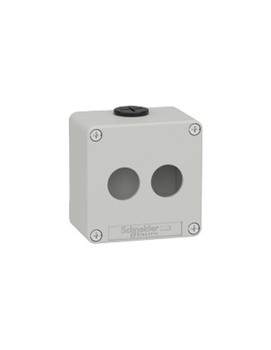 CAJA VACÍA GRIS 2 ORIFICIOS