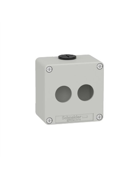 CAJA VACÍA GRIS 2 ORIFICIOS