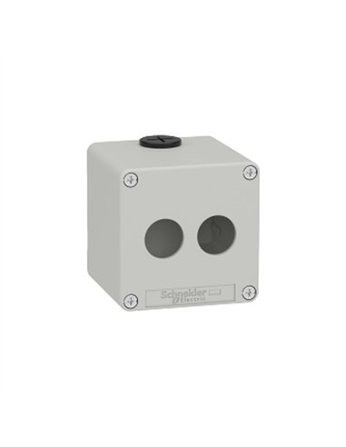 CAJA VACÍA GRIS 2 ORIFICIOS