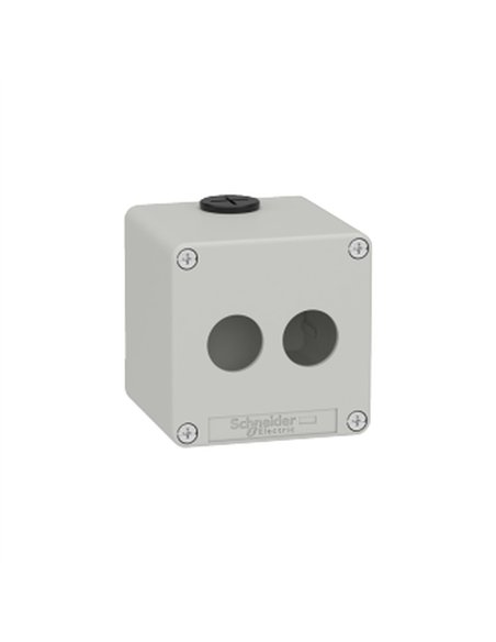 CAJA VACÍA GRIS 2 ORIFICIOS