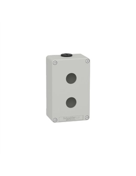 CAJA VACÍA GRIS 2 ORIFICIOS