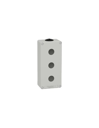 CAJA VACÍA GRIS 3 ORIFICIOS