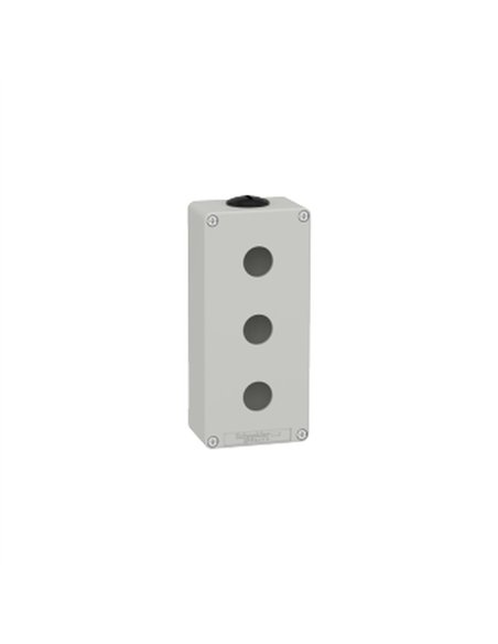 CAJA VACÍA GRIS 3 ORIFICIOS