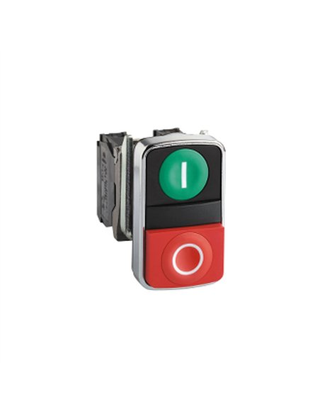 PULSADOR DOBLE VER-ROJ IP66