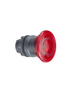 CABEZA PAR EMER LUM 40MM ROJO 1/4 GIRO