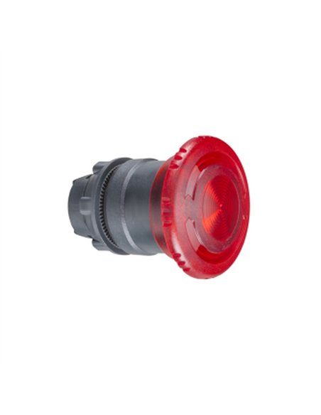 CABEZA PAR EMER LUM 40MM ROJO 1/4 GIRO