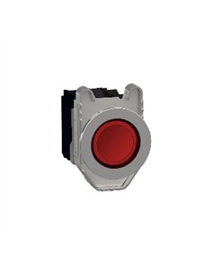 PULS.FLUSH LUM.ROJO LED 24V AC 1NA 1NC