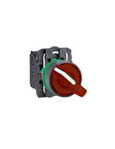SEL.LUM.LED 24V  NA+NC ROJO