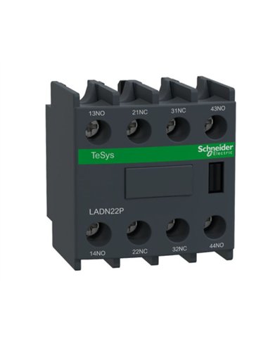 Bloque cont AUX 2NA 2NC FRONT EN - MARCA: 2 contactos, montaje frontal, IP20.