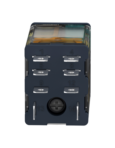Relè RELNOR +LED 15A 24VDC con spia luminosa e doppio contatto.