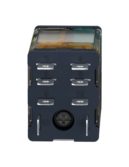 Relè RELNOR +LED 15A 24VDC con spia luminosa e doppio contatto.