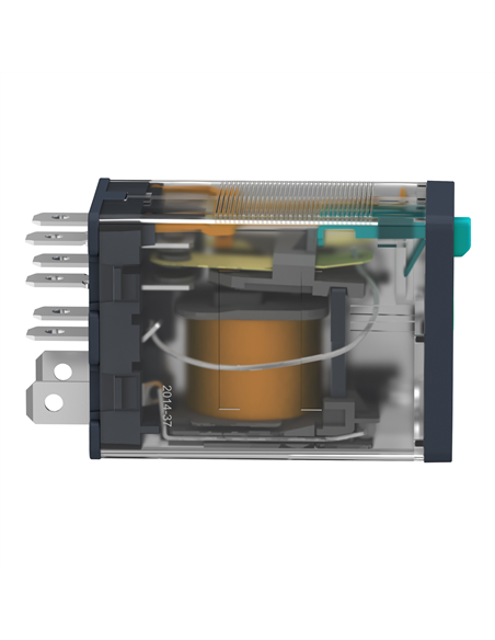 Relè RELNOR +LED 15A 24VDC con spia luminosa e doppio contatto.