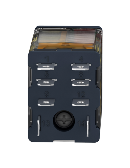 Relé POTENC +LED 15A 230VAC com luz indicadora e 2 contatos normalmente abertos.