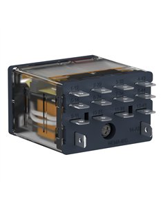 POTENC +LED 15A 24VAC relay with 4 contacts and integrated indicator light. 2