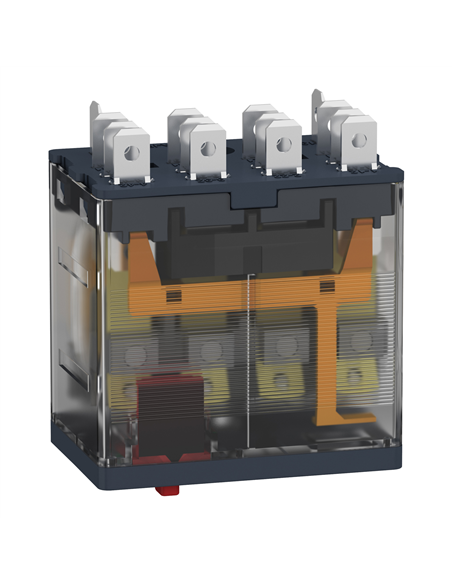 POTENC +LED 15A 24VAC relay with 4 contacts and integrated indicator light.