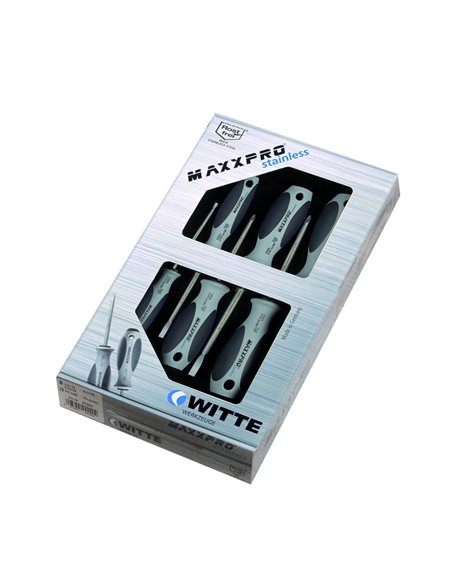 Witte-670008-Juego de 6 destornilladores MAXXPRO Inoxidable Puntas Torx