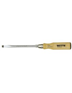 Witte-96501-Destornillador de punta plana negra con mango de madera (4,5x75)