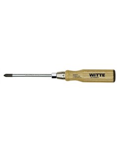 Witte-96601-Destornillador Phillips punta negra con mango de madera (PH1x85)