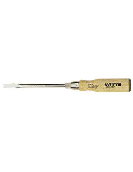 Witte-96104-Destornillador de punta plana con mango de madera (7x125)
