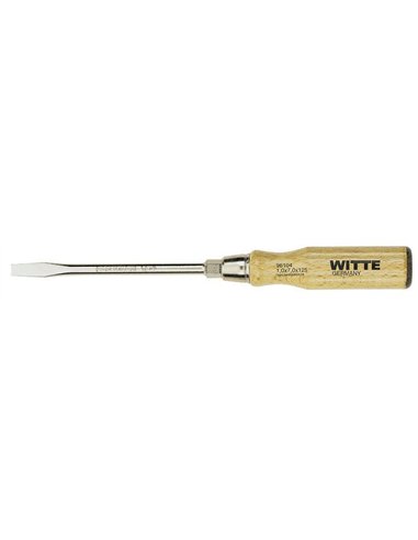 Witte-96106-Destornillador de punta plana con mango de madera (9x175)