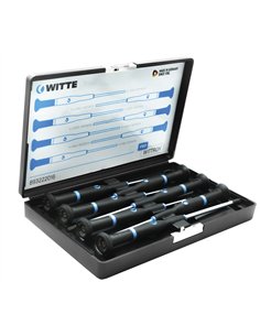 Witte-89324-Juego de 7 destornilladores de precisión WITTRON en estuche de plástico antichoque (punta hexagonal)