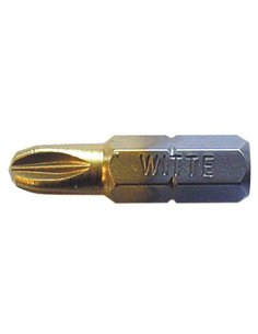 Witte-27322-Punta Phillips STANDARD TIN guía 1/4" corta (PH3x25)